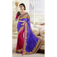 Tremendous Dual Colored Wedding Wear Saree 
